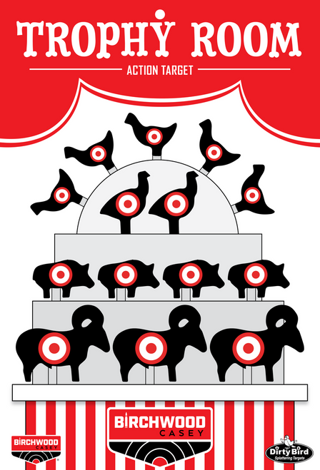 Birchwood Casey Dirty Bird 12" x 18" Themed Targets – 6 Pack – Trophy Room