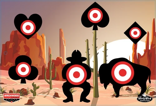 Birchwood Casey Dirty Bird 12" x 18" Themed Targets – 6 Pack – Aces High
