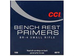 CCI BR-4 SMALL RIFLE PRIMERS QTY 100 0019
