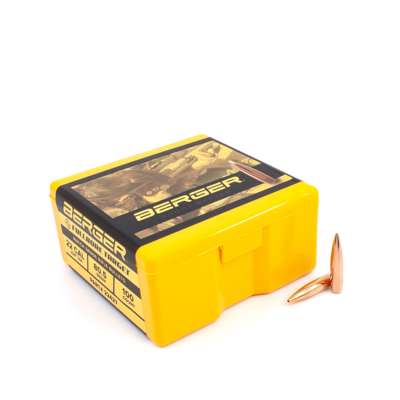 Berger - 22 Cal - 80.5 Gr - Fullbore Target - Hollow Point Boat Tail - 100ct