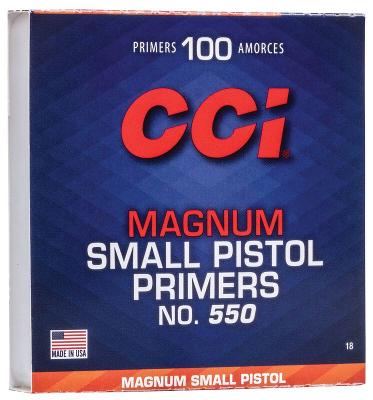 CCI No. 550 Small Pistol Magnum Primers - 1000 Count