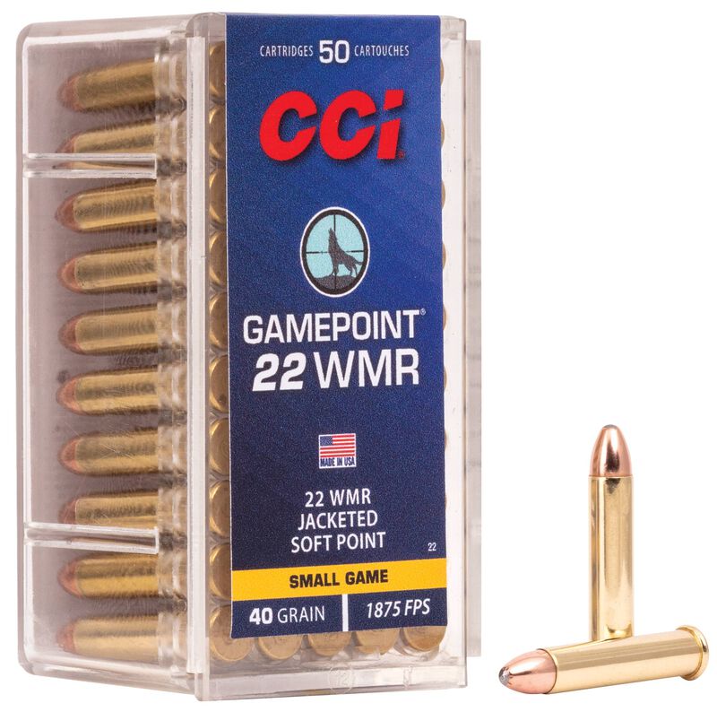CCI GamePoint - .22 WMR, 40 Grain JSP, 50 Rounds