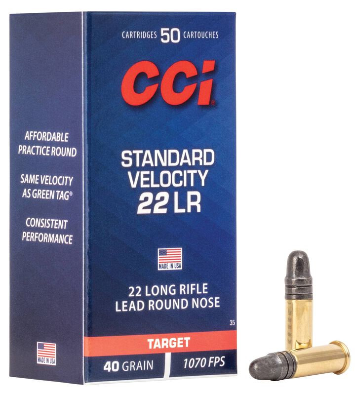 CCI Standard Velocity 22 LR 40 Grain LRN