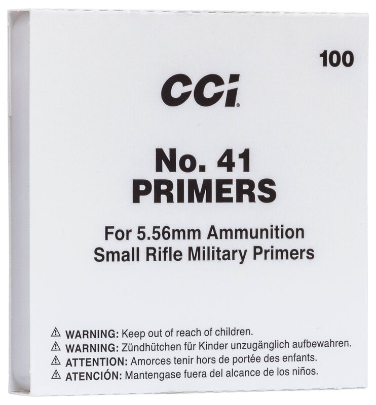 CCI No. 41 5.56 Military Primers - 1000 Count