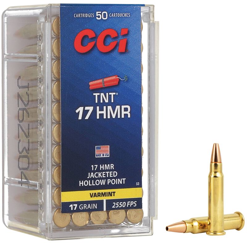 CCI TNT - .17 HMR, 17 Grain JHP, 50 Rounds