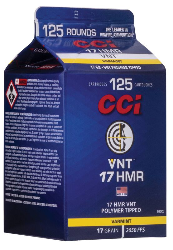 CCI VNT Pour Pack - .17 HMR, 17 Grain VNT, 125 Rounds
