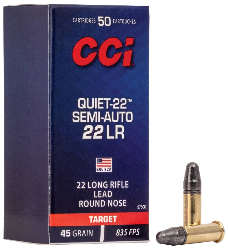 CCI Quiet-22 Semi-Auto .22 LR 45gr Ammunition - 50 Rounds