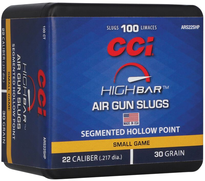 CCI High Bar Air Gun Slug - .22 Cal / .217 in, 30 Grain Segmented Hollow Point, 100 Count