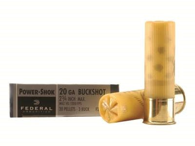 Federal 20 Gauge 2-3/4" 3 Buck