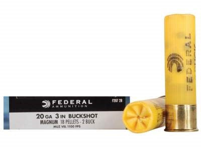 Federal 20 Gauge 3" 2 Buck