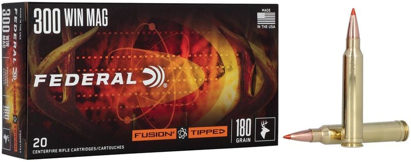 Federal Fusion 300 Win Mag 180GR Tipped Ammo