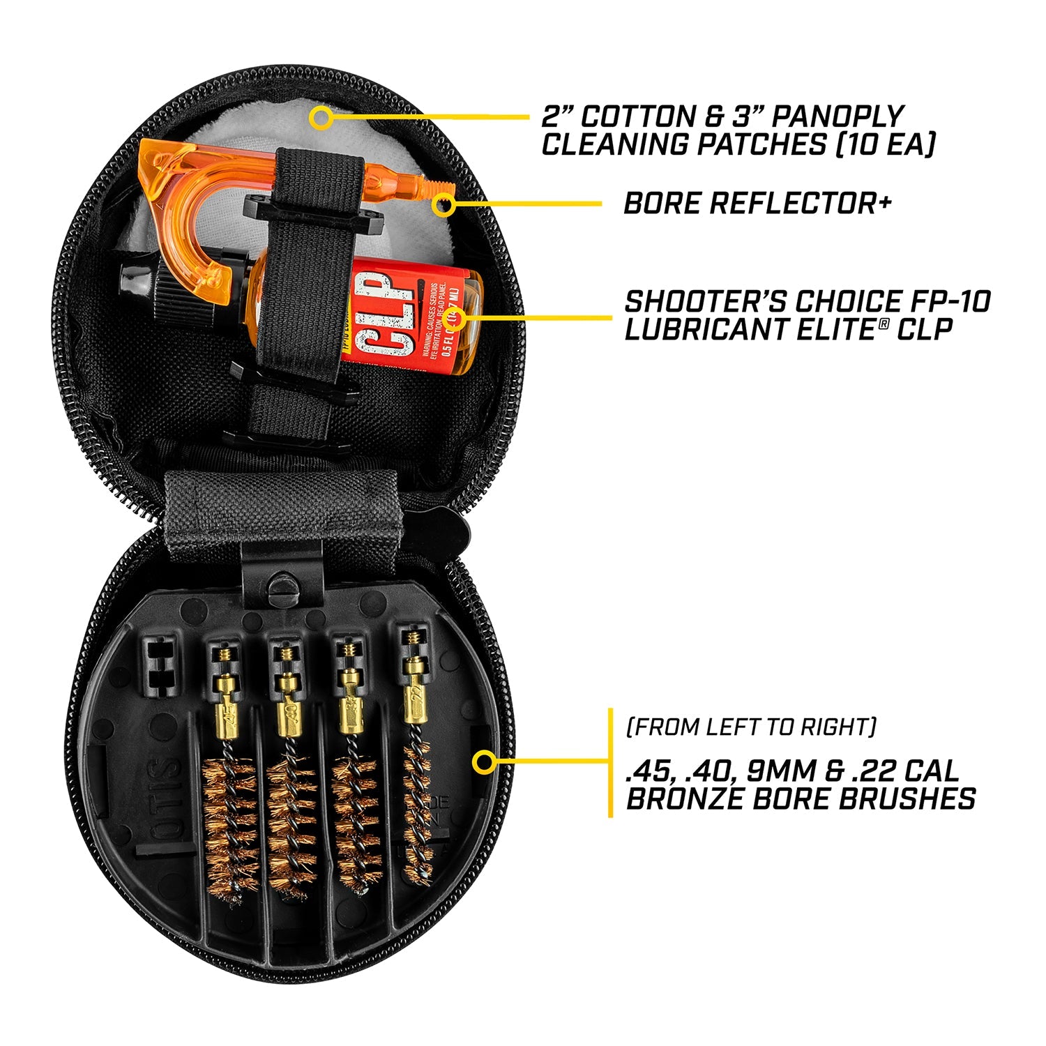 Otis Universal Pistol Cleaning Kit .22 to .45 Cal detail image 3