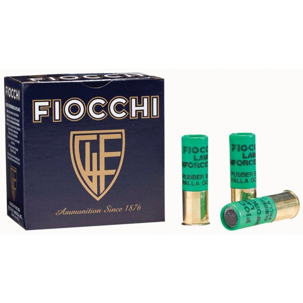 Fiocchi Rubber Baton 12 Gauge 2-3/4" 1 oz Less-Lethal Slug - 10 Rounds
