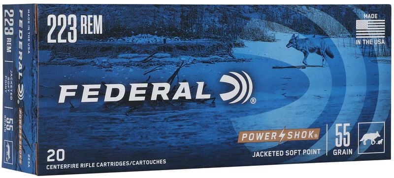 Federal Power-Shok 223 Rem 55GR SP