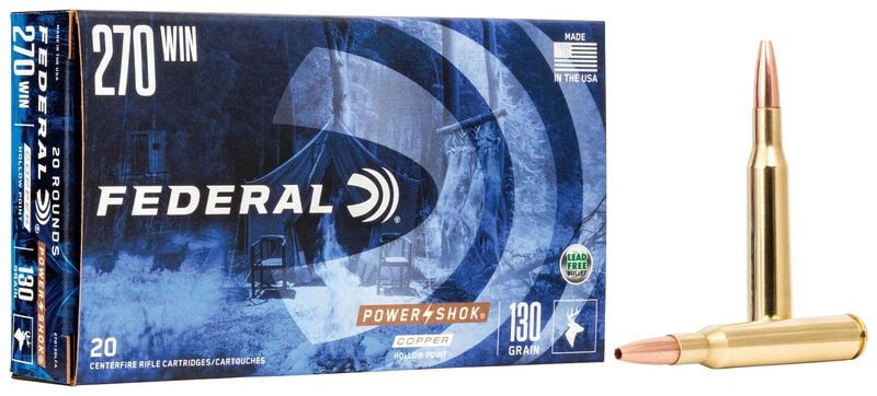 Federal Power-Shok 270 Win 130GR Copper