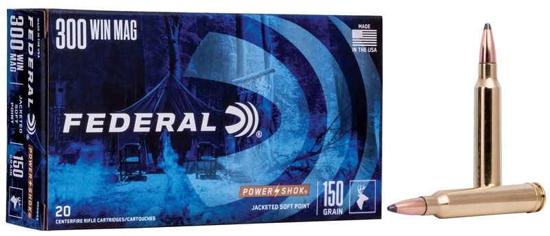 Federal Power-Shok 300 Win Mag 150GR SP