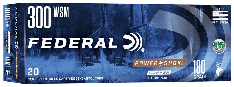 Federal Power-Shok 300 WSM 180GR Copper Ammo