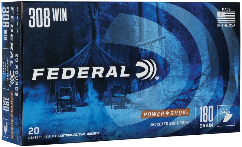 Federal Power-Shok 308 Win 180GR SP