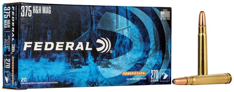Federal Power-Shok 375 H&H Mag 270gr SP