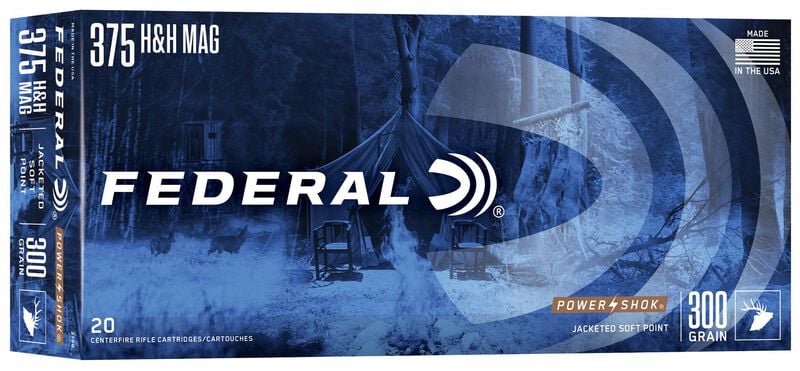 Federal Power-Shok 375 H&H Mag 300GR SP