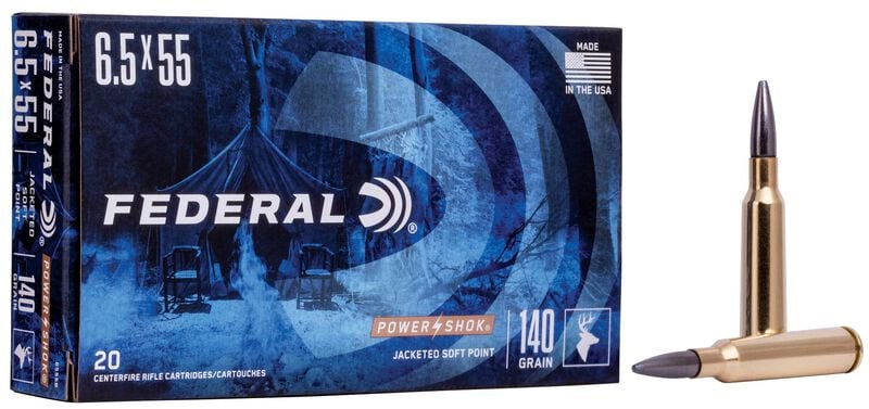 Federal Power-Shok 6.5x55 Swedish 140gr SP