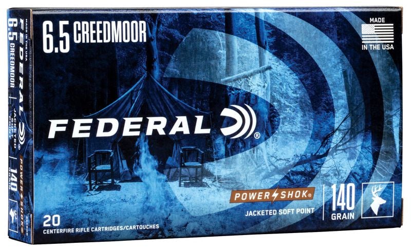 Federal Power-Shok 6.5 Creedmoor 140GR SP