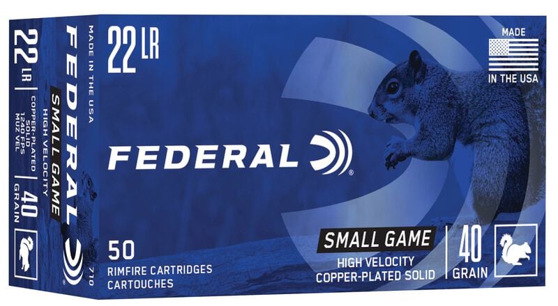 Federal 22 Long Rifle 40GR CP Solid Per/box