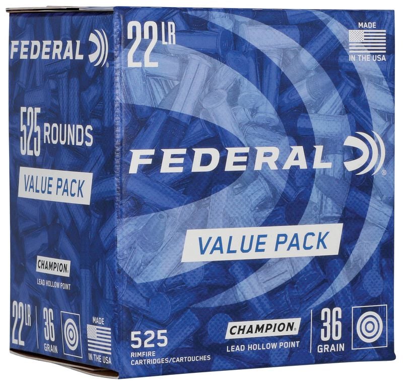Federal Champion 22 LR 36gr Lead Hollow Point - 525 Rounds