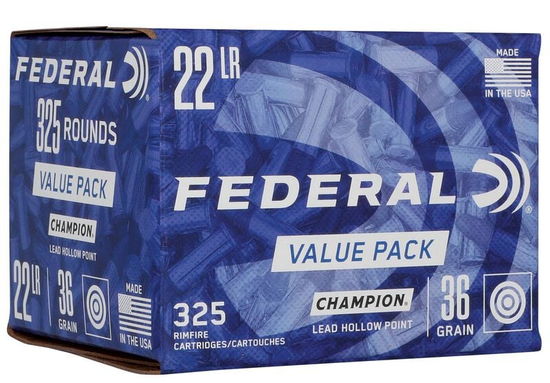 Federal Champion 22 LR 36gr Lead Hollow Point - 325 Rounds