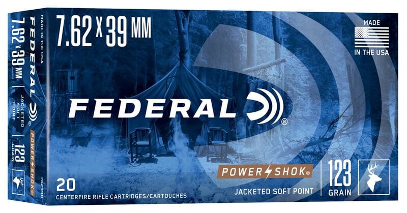 Federal Power-Shok 7.62x39 Soviet 123gr SP