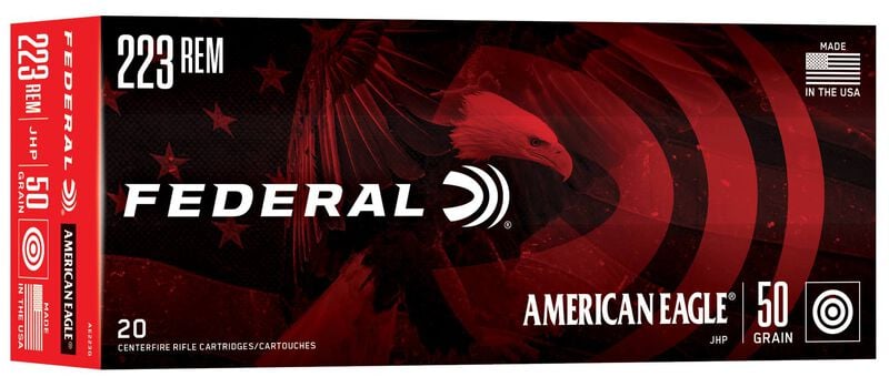 Federal American Eagle 223 Rem 50gr JHP