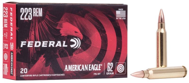Federal American Eagle 223 Rem 62gr FMJ