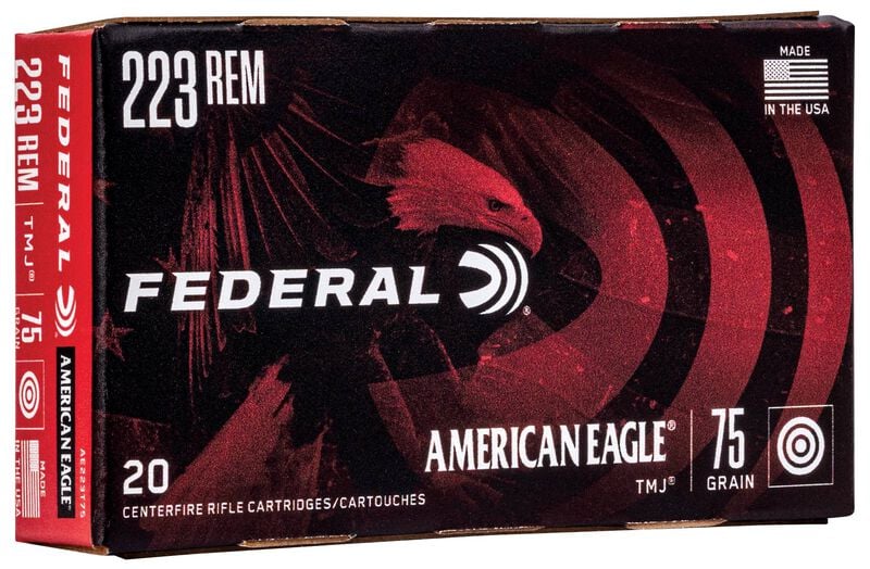 Federal American Eagle 223 Rem 75GR Tmj Ammo