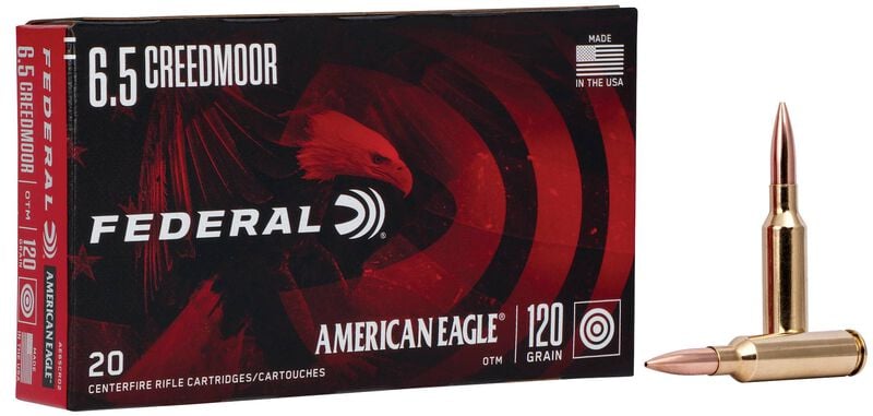 Federal American Eagle 6.5 Creedmoor 120GR Open Tip Match Ammo