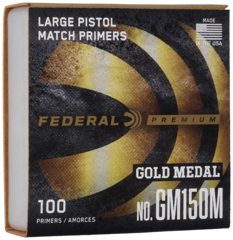 Federal Gold Medal Match Gm Large Pistol Primer - 100 Count