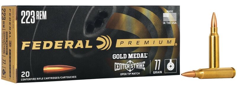Federal Premium Gold Medal CenterStrike 223 Remington 77gr - 20 Rounds