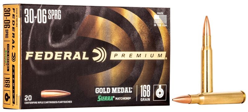 Federal Gold Medal Sierra MatchKing 30-06 168GR Sierra Matchking BTHP