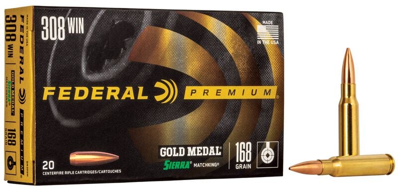 Federal Gold Medal Sierra MatchKing 308 Win 168GR Sierra Matchking BTHP