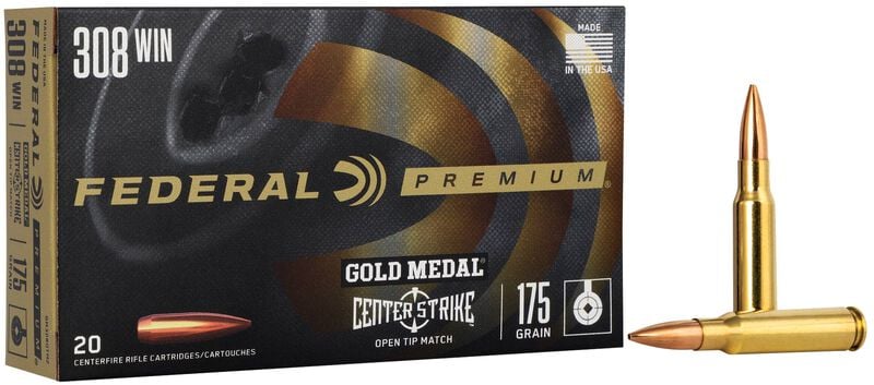 Federal Gold Medal 308 Win 175GR Centerstrike Ammo