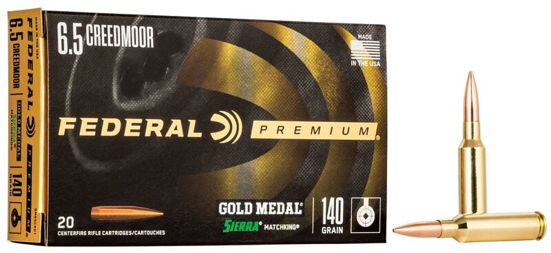 Federal Gold Medal 6.5 Creedmoor 140GR Smk Ammo