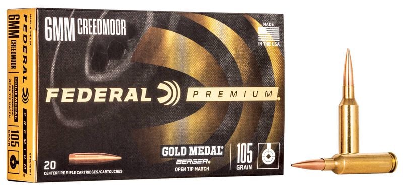 Federal 6MM Creedmoor 105GR Berger Hybrid BTHP Ammo