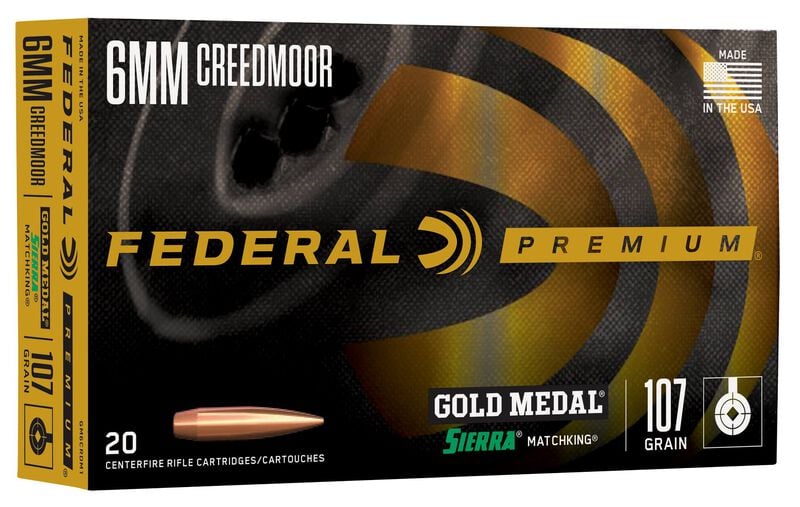 Federal Gold Medal Sierra MatchKing 6mm Creedmoor 107gr