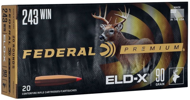 Federal Premium 243 Win 90GR ELD-X Ammo