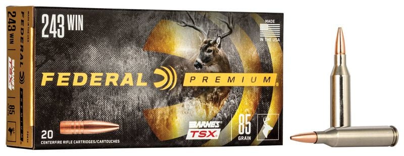 Federal Premium 243 Win 85GR Barnes Tsx Ammo