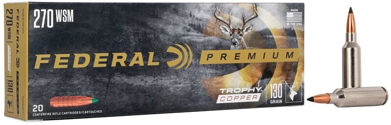 Federal Trophy Copper 270 WSM 130GR Vital-shok