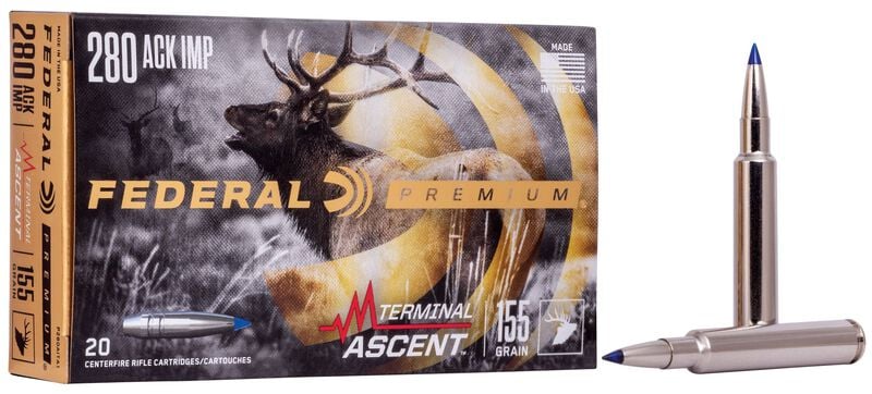 Federal 280 Ackley Improved 155GR Terminal Ascent