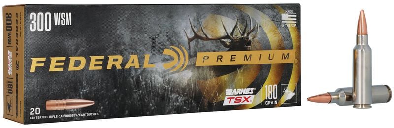 Federal Premium 300 WSM 180GR Barnes Tsx Ammo