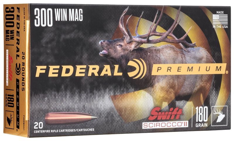 Federal Premium 300 Win Mag 180GR Swift Scirocco