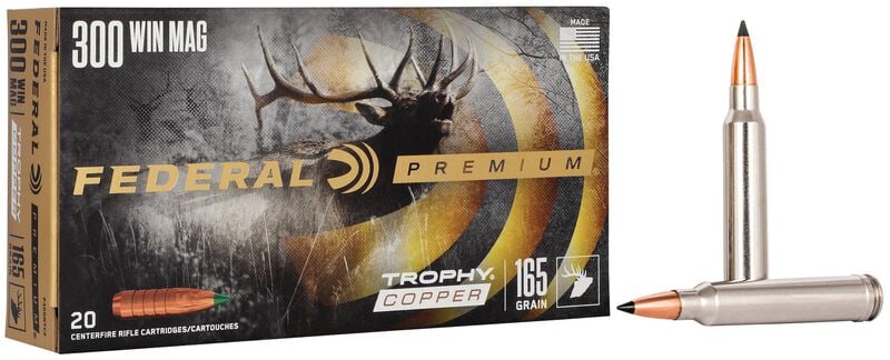 Federal Trophy Copper 300 Win 165GR Vital-shok