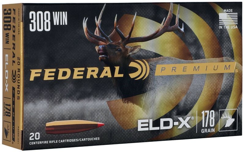 Federal Premium 308 Win 178GR ELD-X Ammo